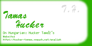 tamas hucker business card